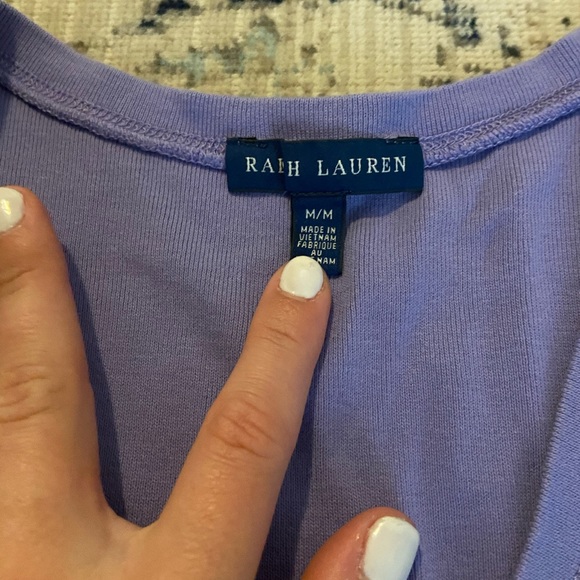 Women’s Polo Ralph Lauren purple short sleeve top - Picture 3 of 4